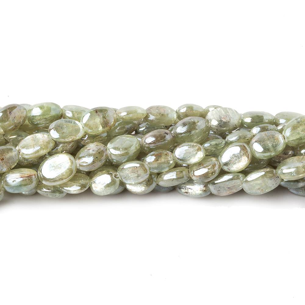  5x4-6x5mm Mystic Green Kyanite plain oval beads 16 inch 67 pcs 