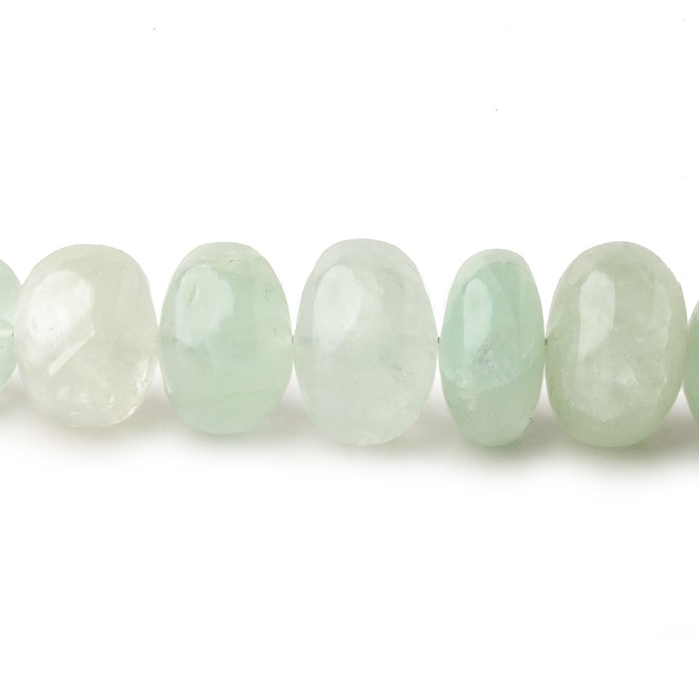  6-14.5mm Green Beryl plain rondelle beads 18 inch 78 pieces 