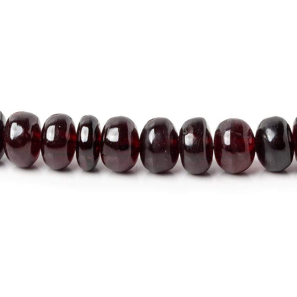  6 - 7mm Red Garnet Plain Rondelle Beads 16 inch 89 pieces 