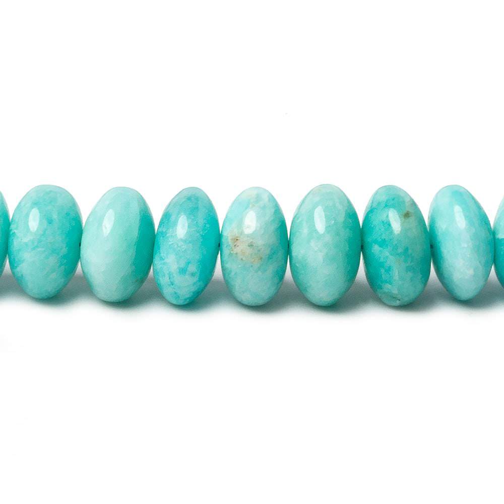  6-9mm Amazonite plain rondelle beads 15 inch 82 pieces AA 