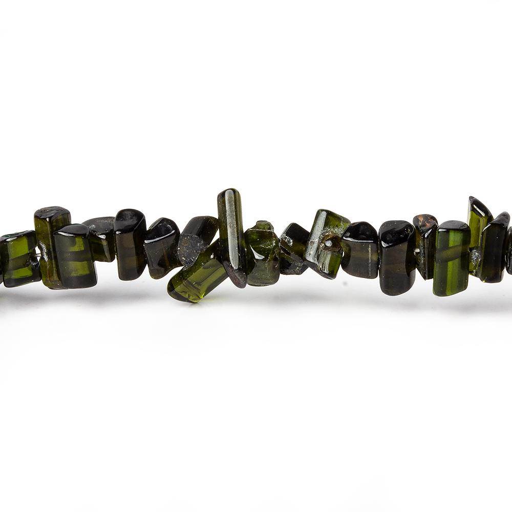  6-9mm Green Tourmaline Top Drill Natural Crystal Beads 16 inch 160 pieces 