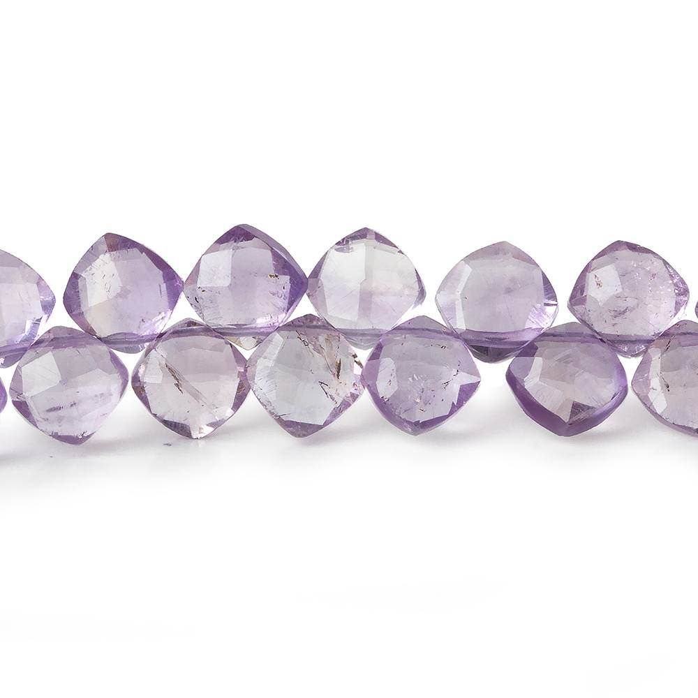  6.5x6.5mm Pink Amethyst faceted pillow beads 7.5 inch 50 pieces A 