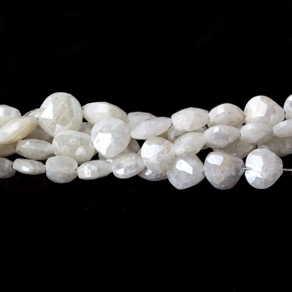  6x6-7x7mm Mystic Pearly White Quartz faceted hearts 16 inch 63 pieces 