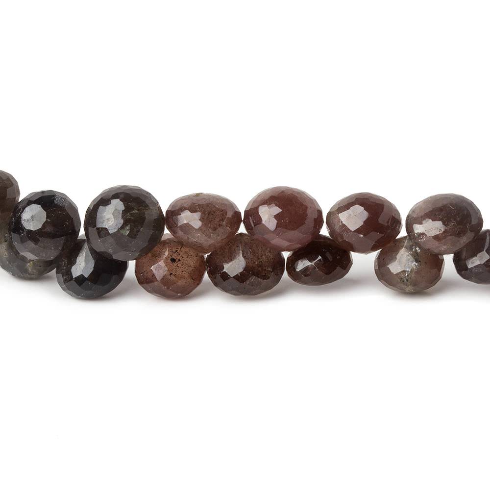  6x6-7x7mm Platinum Grey & Plum Scapolite Candy Kiss beads 9 inch 55 pieces A 