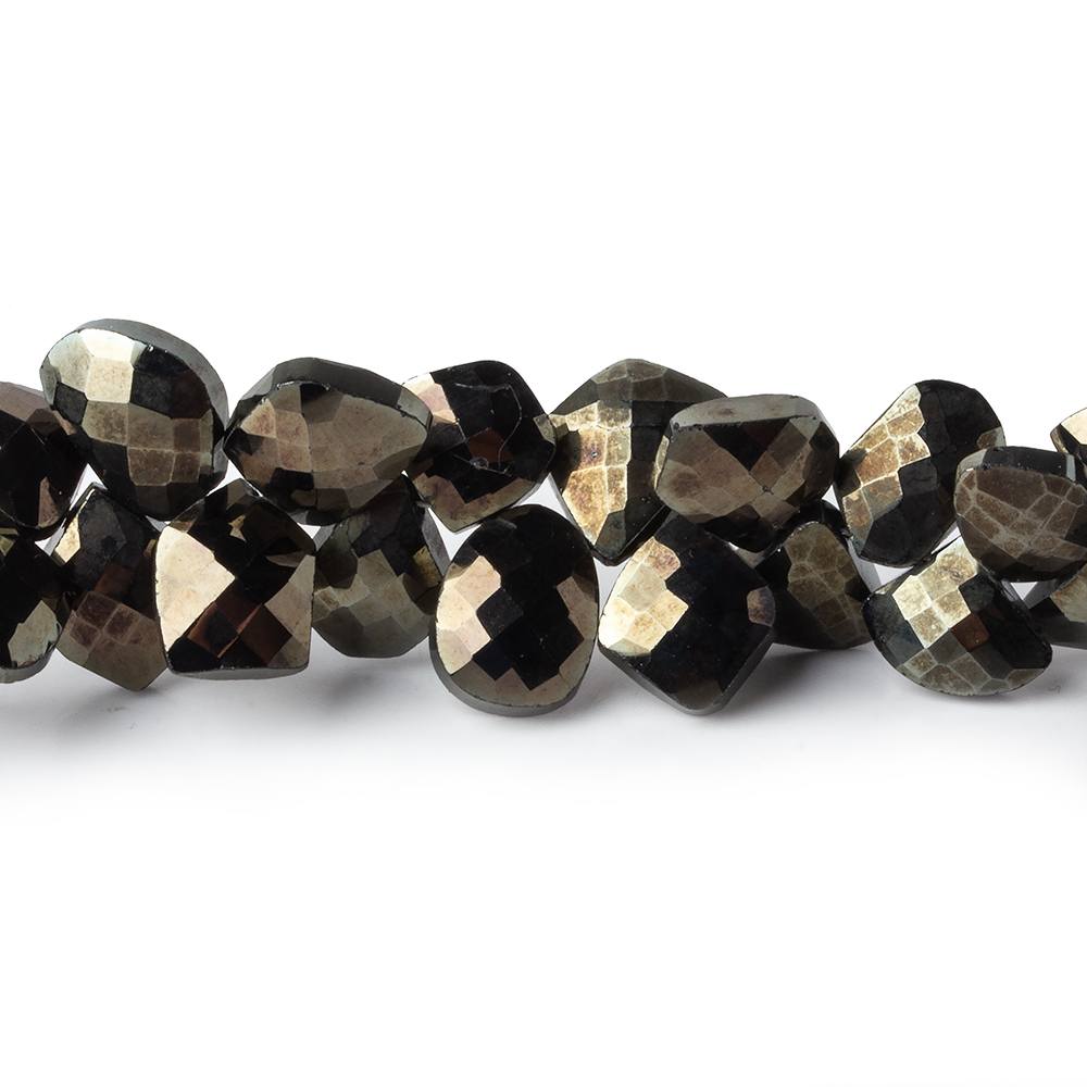  6x7-10x10mm Bronze Metallic Black Spinel Fancy Shapes 9 inch 65 beads 
