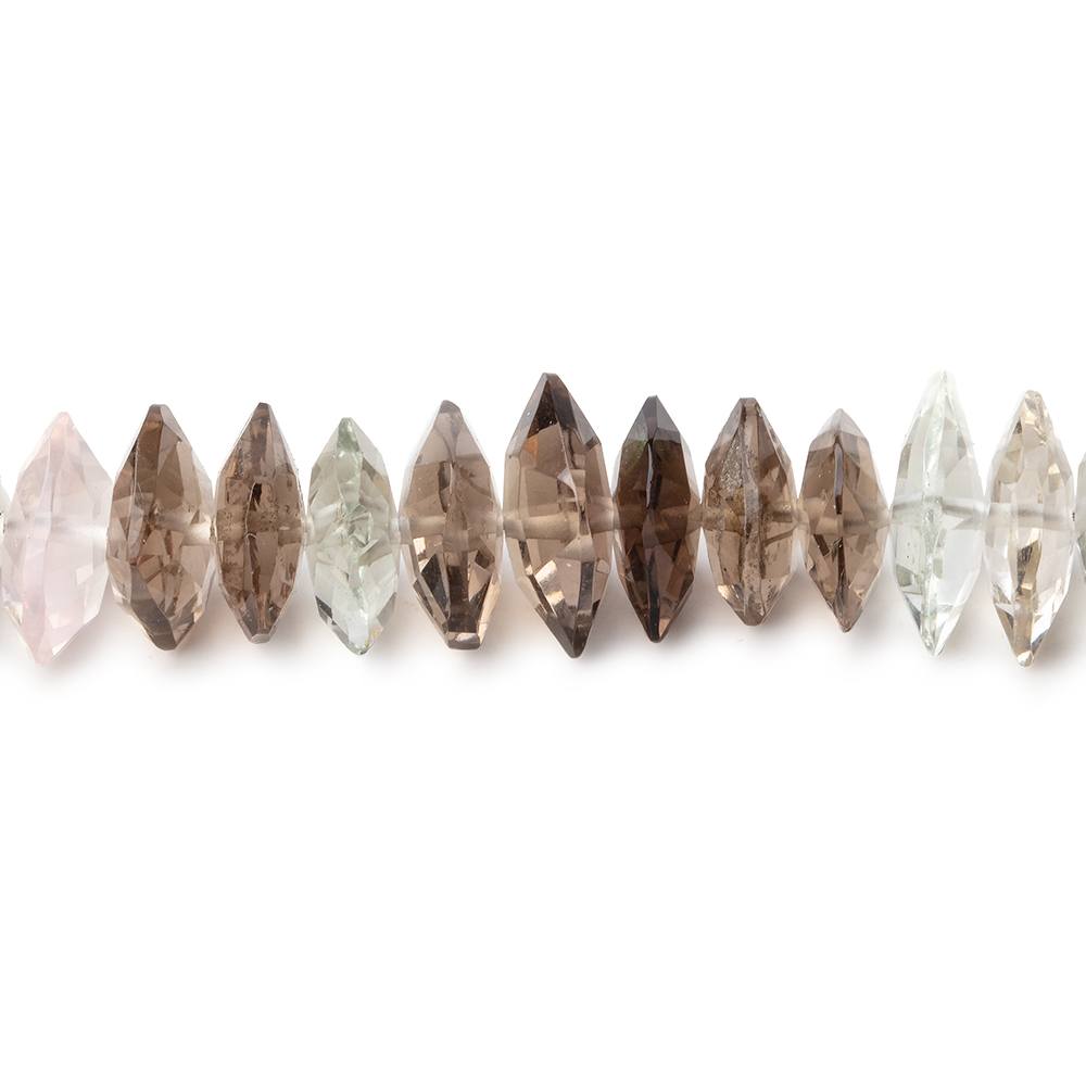  6x7-8x7mm Multi Gemstone Faceted Free Shape Beads 7 inch 56 pieces AAA 