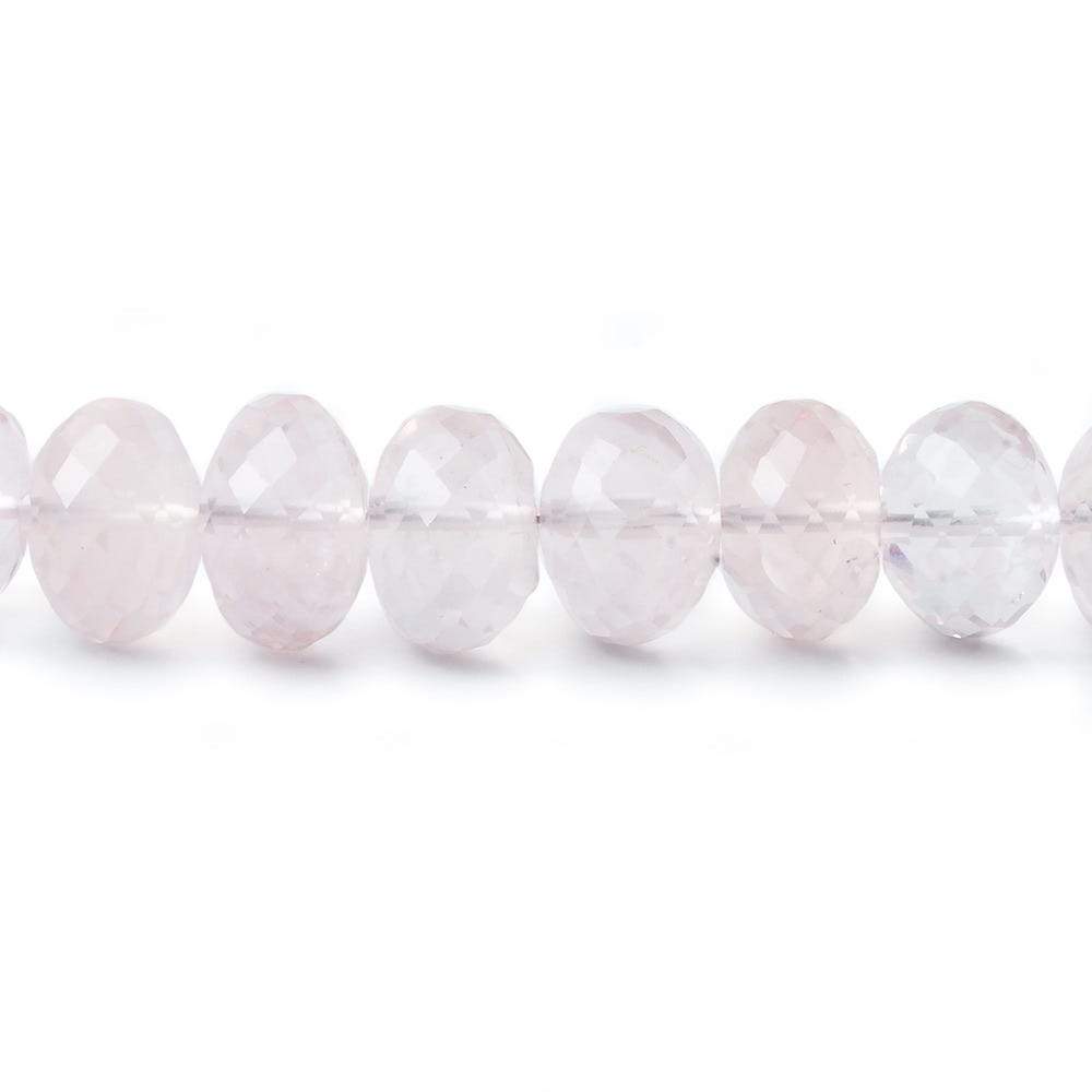  7-10mm Rose Quartz faceted rondelle beads 16 inch 62 pieces AA 