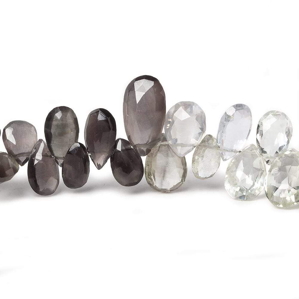  7-11mm Silimanite Faceted Pears 7.75 inch 67 pieces 
