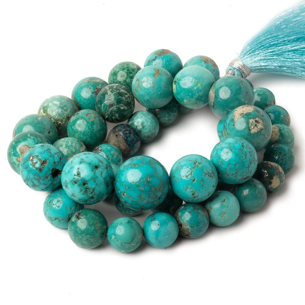  7.5-13mm Turquoise plain rondelle beads 18 inch 85 pieces 
