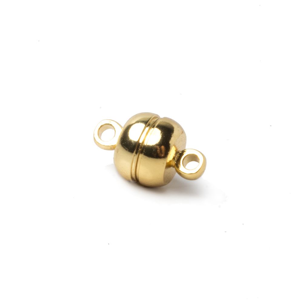  7mm Gold plated Magnetic Clasp Set of 5 pieces 