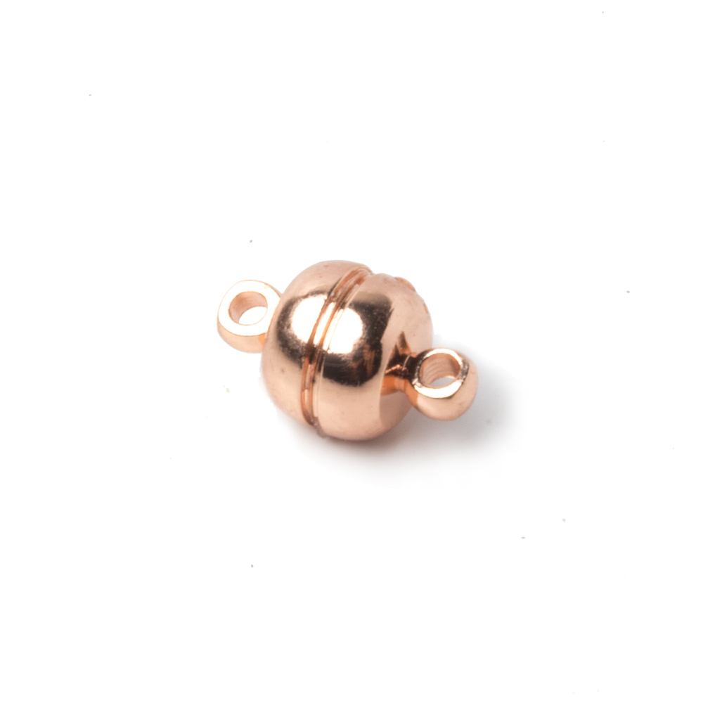  7mm Rose Gold plated Magnetic Clasp Set of 5 pieces 