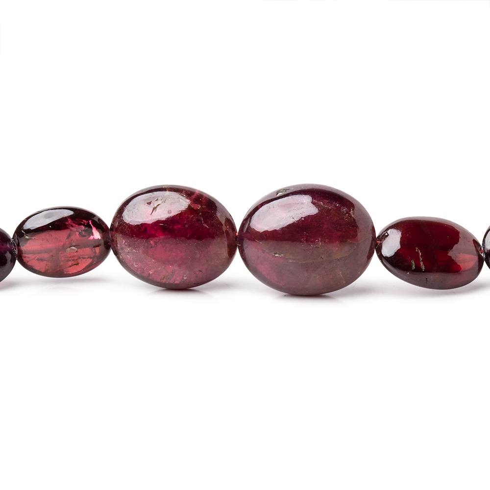  7x5-14x11mm Rhodolite Garnet Plain Oval Beads 16 inch 48 pieces 