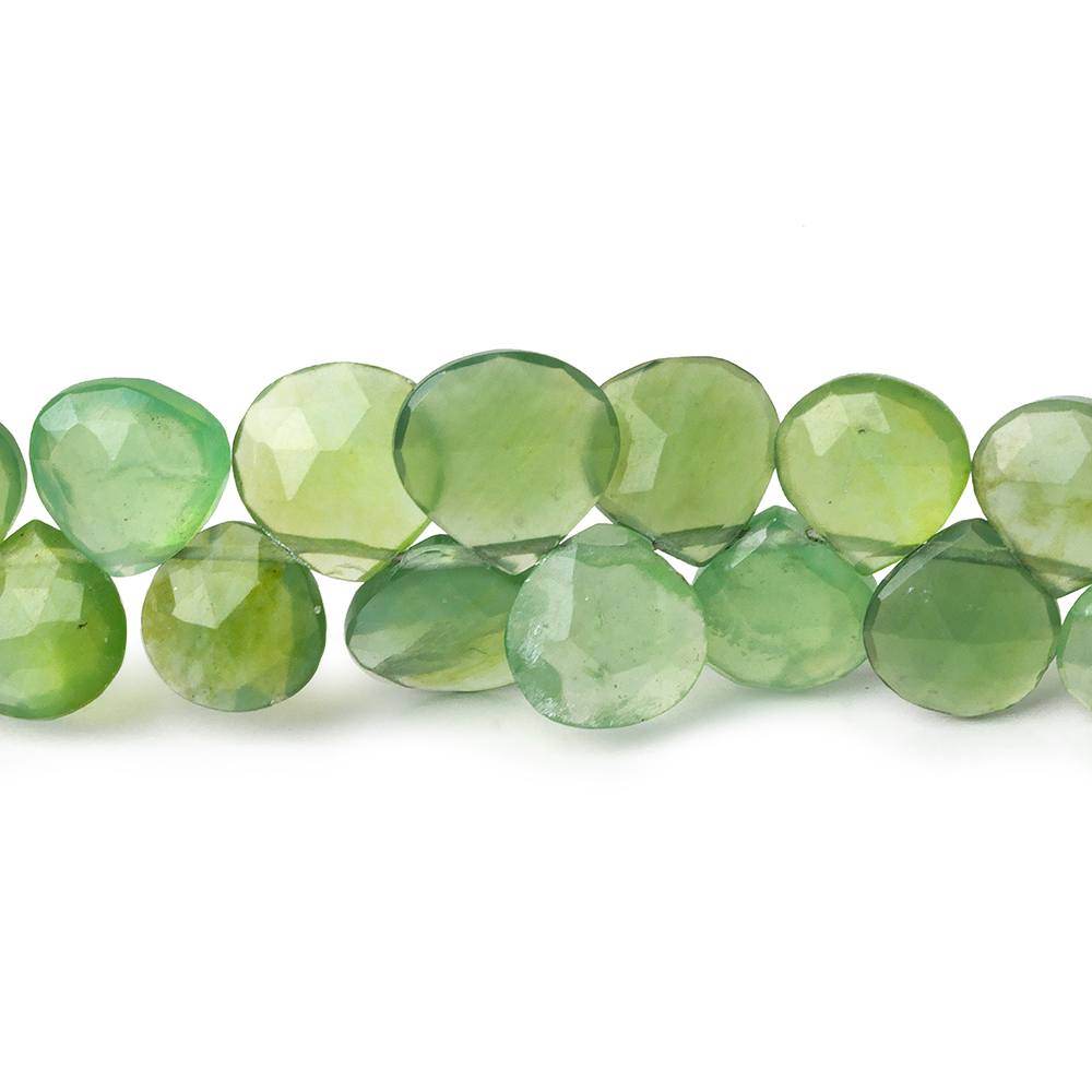  7x7-8.5x8.5mm Serpentine Faceted Heart Beads 8 inch 52 pieces A 