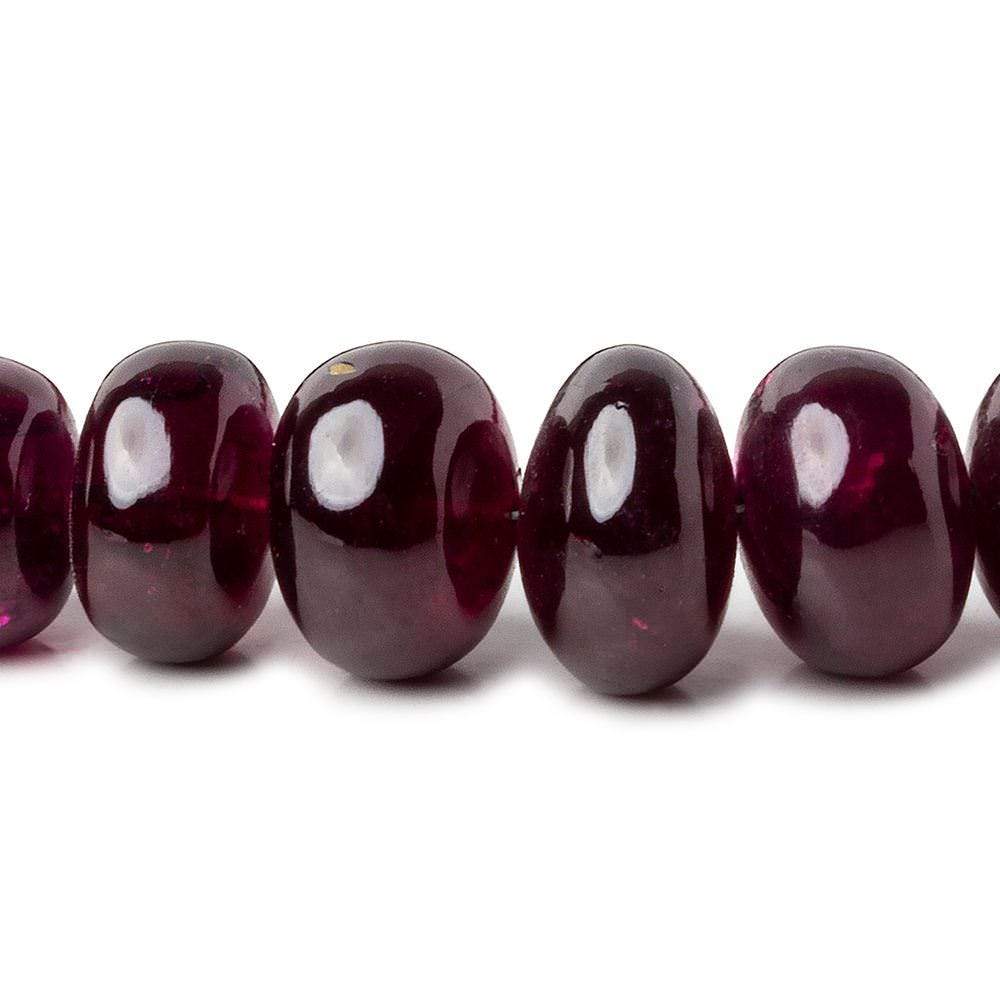  8-14mm Rhodolite Garnet plain rondelle beads 17 inch 74 AAA 