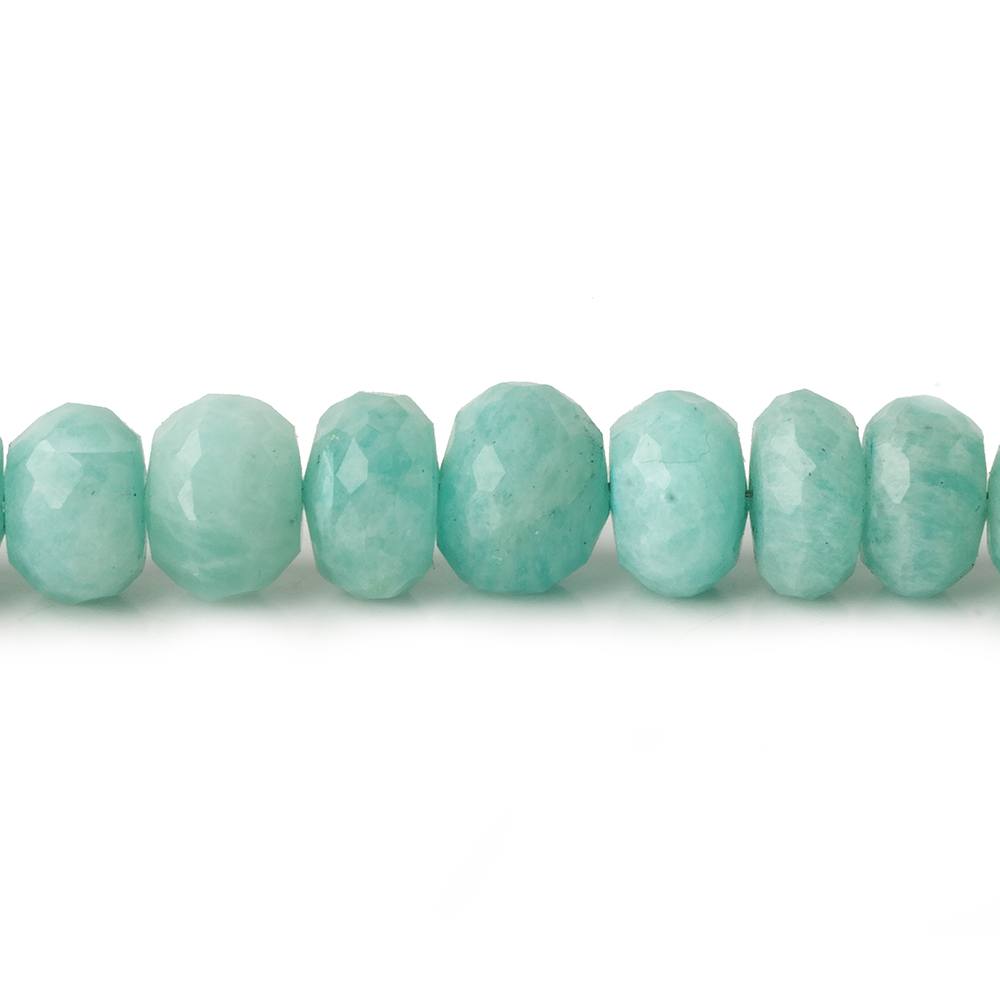  8.5mm Amazonite faceted rondelles 7.75 inch 35 beads A grade 