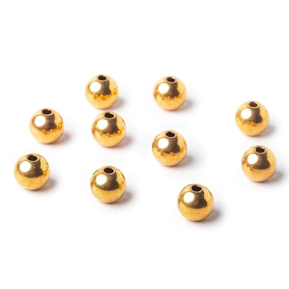  8mm Brass Plain Rounds Set of 10 beads 
