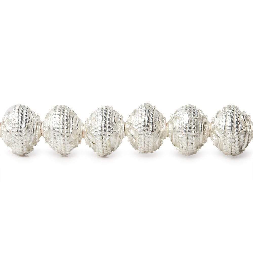  8mm Sterling Silver Plated Copper Bead Roval Triple Leaf Tip 8 inch 30 pcs 