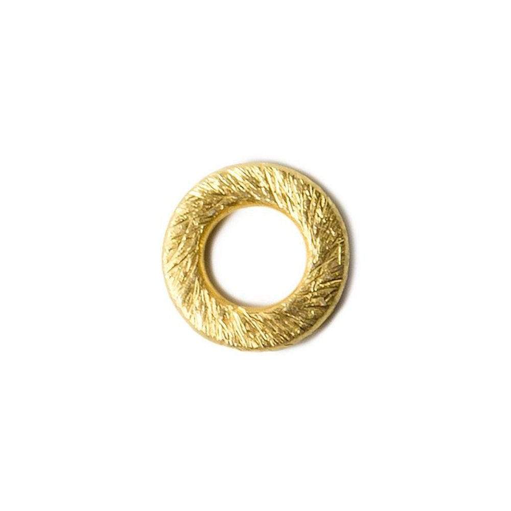  8mm Vermeil brushed Jump Ring Set of 10 pieces 