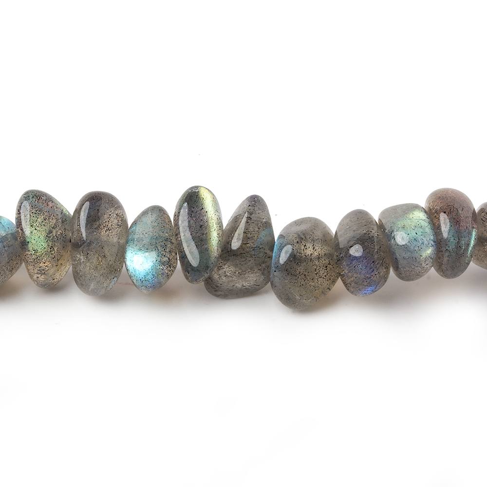 8x6-10x7mm Labradorite Side Drilled Plain Nugget Beads 16 inch 78 pieces 