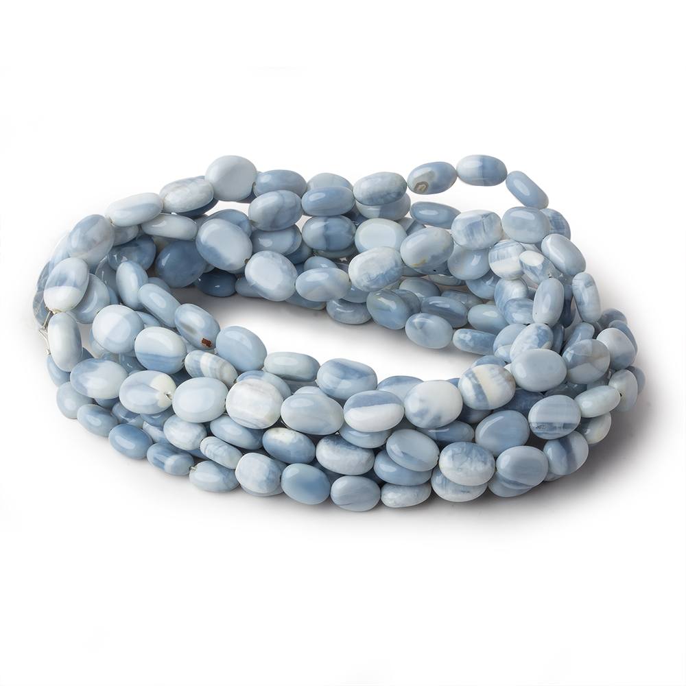  8x6-10x8mm Owyhee Blue Opal plain oval beads 18 inch 50 pieces 