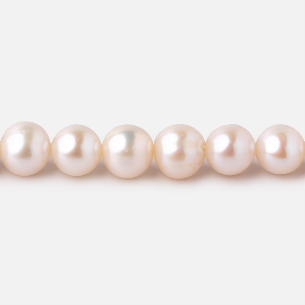  8x7mm Cream Off Round Freshwater Pearls 16 inch 54 pieces 