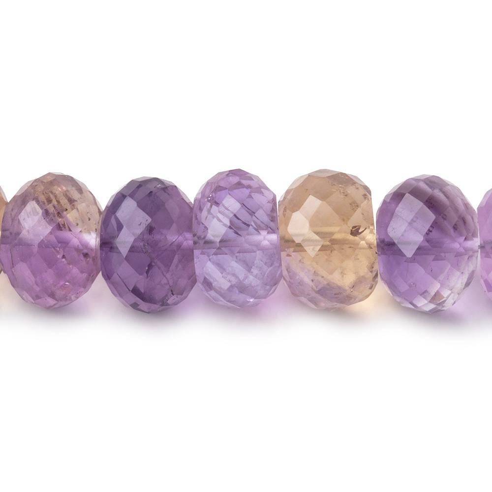 9-11mm Ametrine Faceted Rondelle Beads 16 inches 62 pieces 