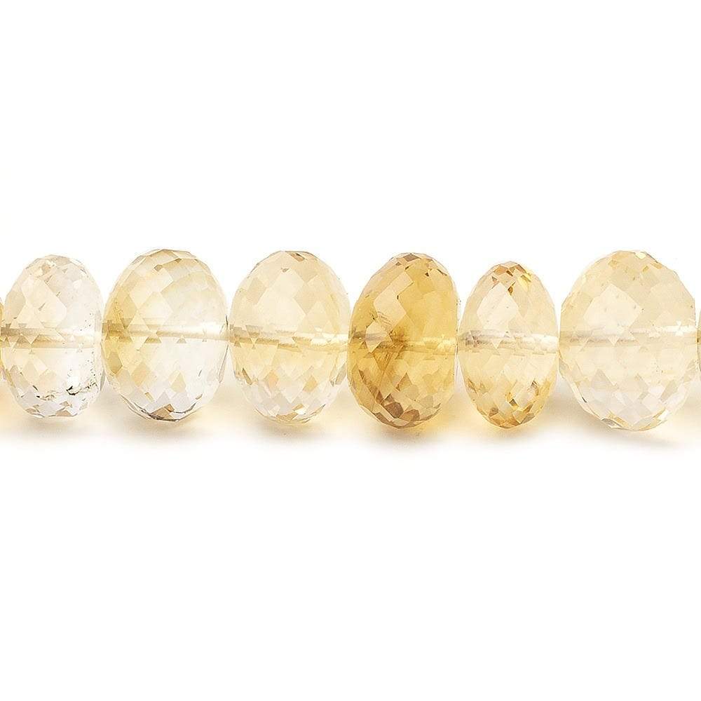 9-13mm Citrine Faceted Rondelle Beads 16 inch 56 pieces 