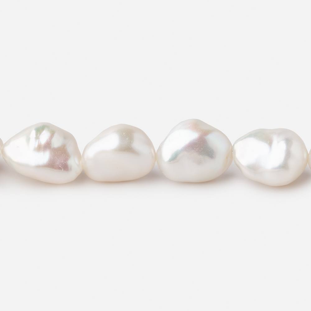  9-13mm Off White Straight Drilled Keshi Freshwater Pearls 16 inch 25 pieces 