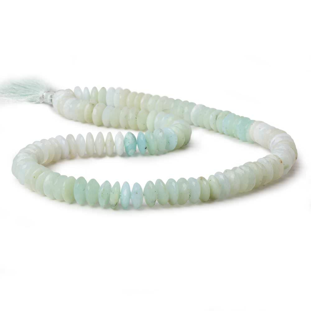  9mm Pale Blue Peruvian Opal German Faceted Rondelle Beads 16 inch 111 pieces A 