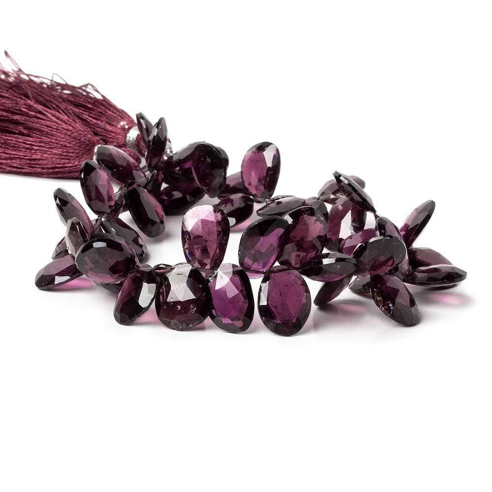  9x6-10x7mm Rhodolite Garnet Faceted Free shapes 7.5 inch 48 beads AAA 