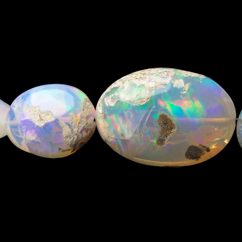  9x7-26x19mm Ethiopian Opal Straight Drill Plain Nuggets 19 inch 36 beads AA 