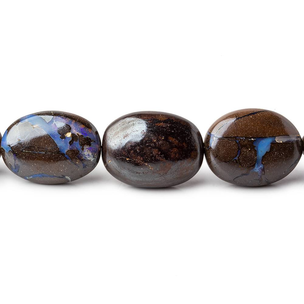  Australian Boulder Opal plain nuggets 17.5 inch 34 beads 8x6x4-19x14x8mm A 