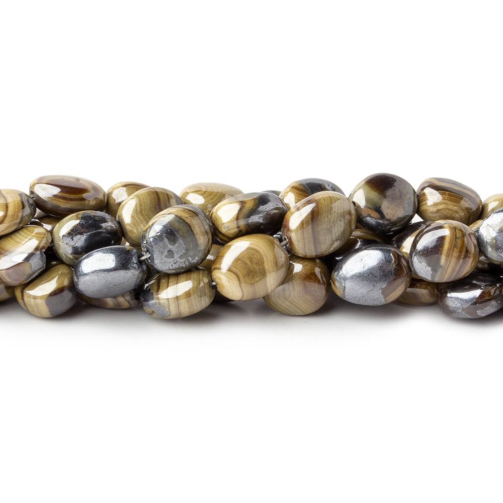  Schalenblende plain nuggets 17.5 inch 72 beads 4.5x4mm-7.5x5mm AA rare 