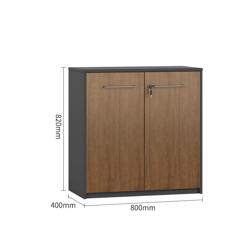 VOFFOV® Storage Cabinet Wood Counter Cabinet with 2 Lockable Doors for Home Office