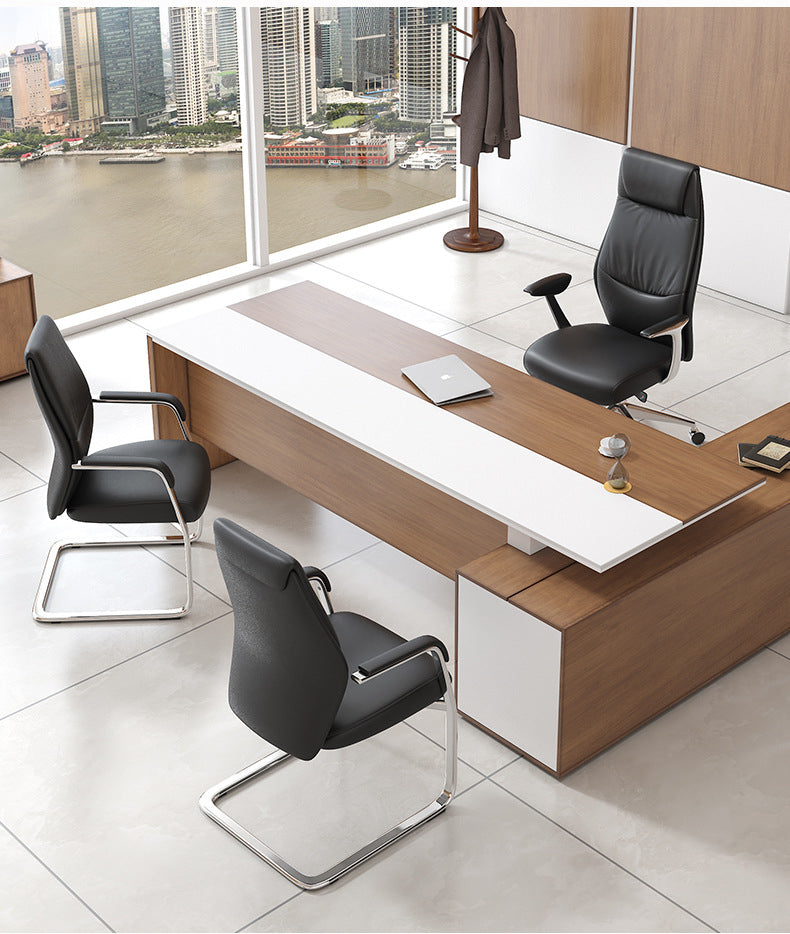 VOFFOV® Big & Tall PU Leather Executive Office Computer Desk Chair Black