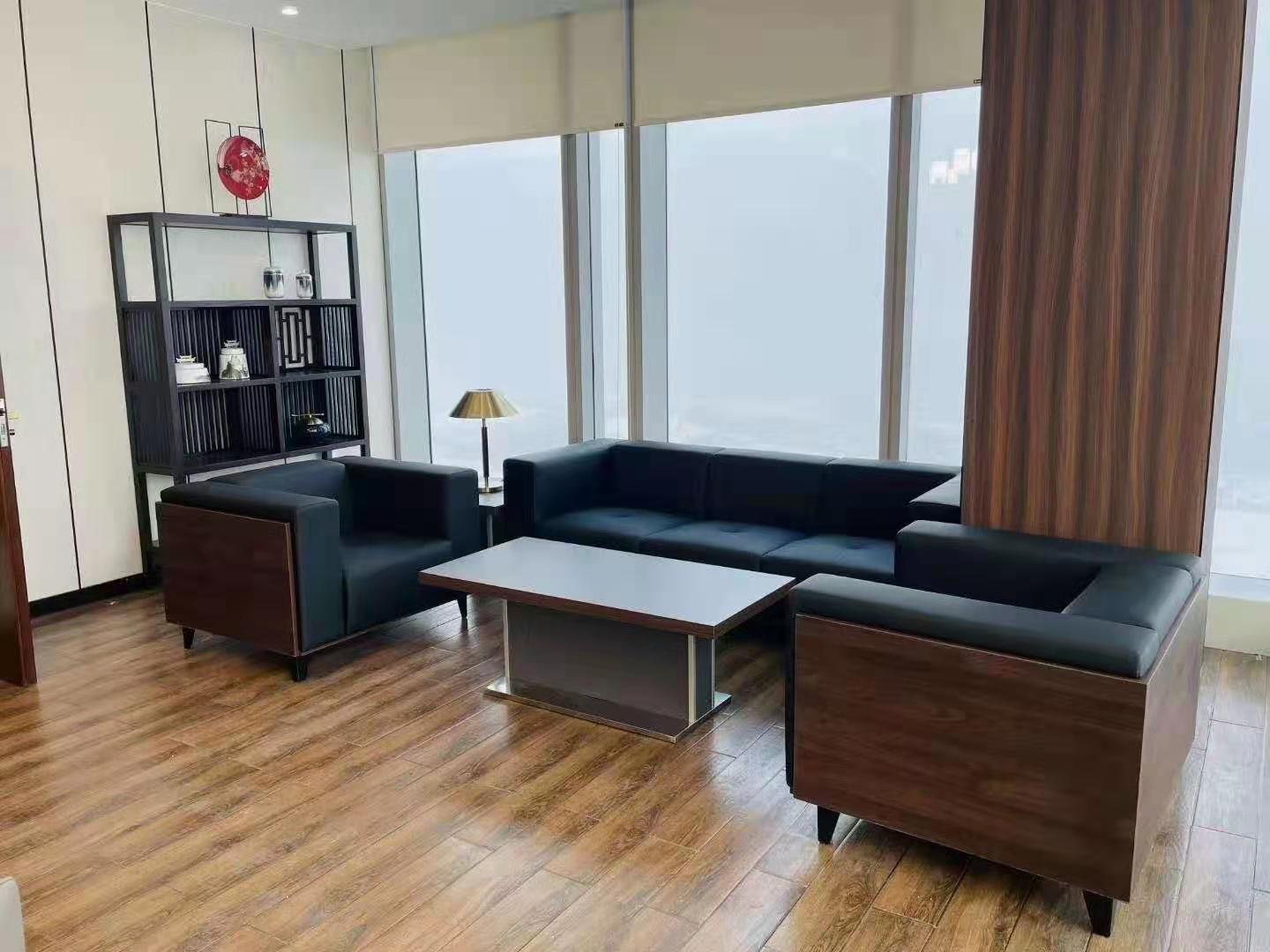 3 Seat Wide Square Arm Sofa MG-366-3S Black