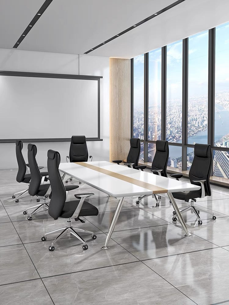 VOFFOV® Faux Leather Visitors Chair with Padded Arms&Sled Base Black