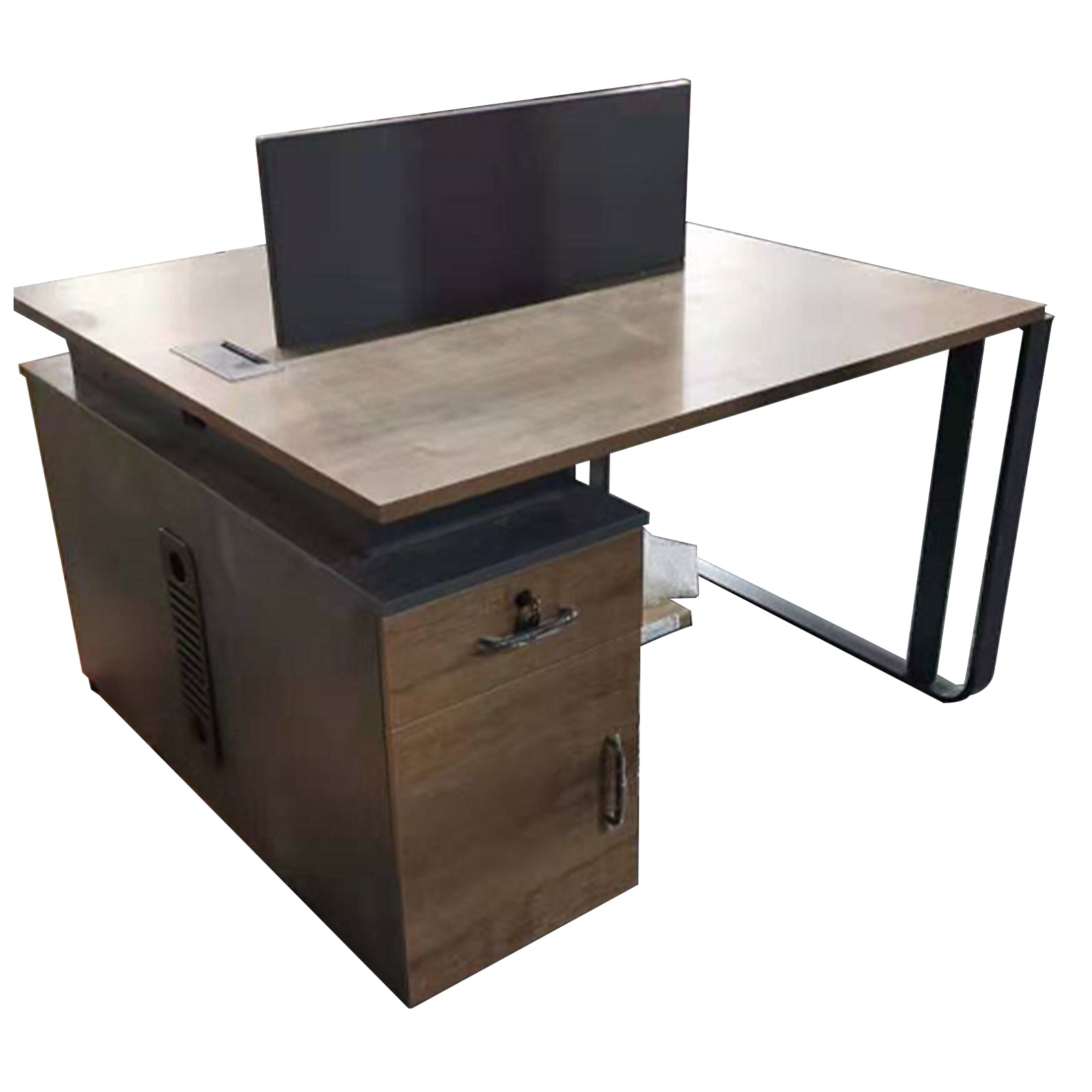 VOFFOV® 2 Person Face to Face Workstaion Desk w/ Cabinets