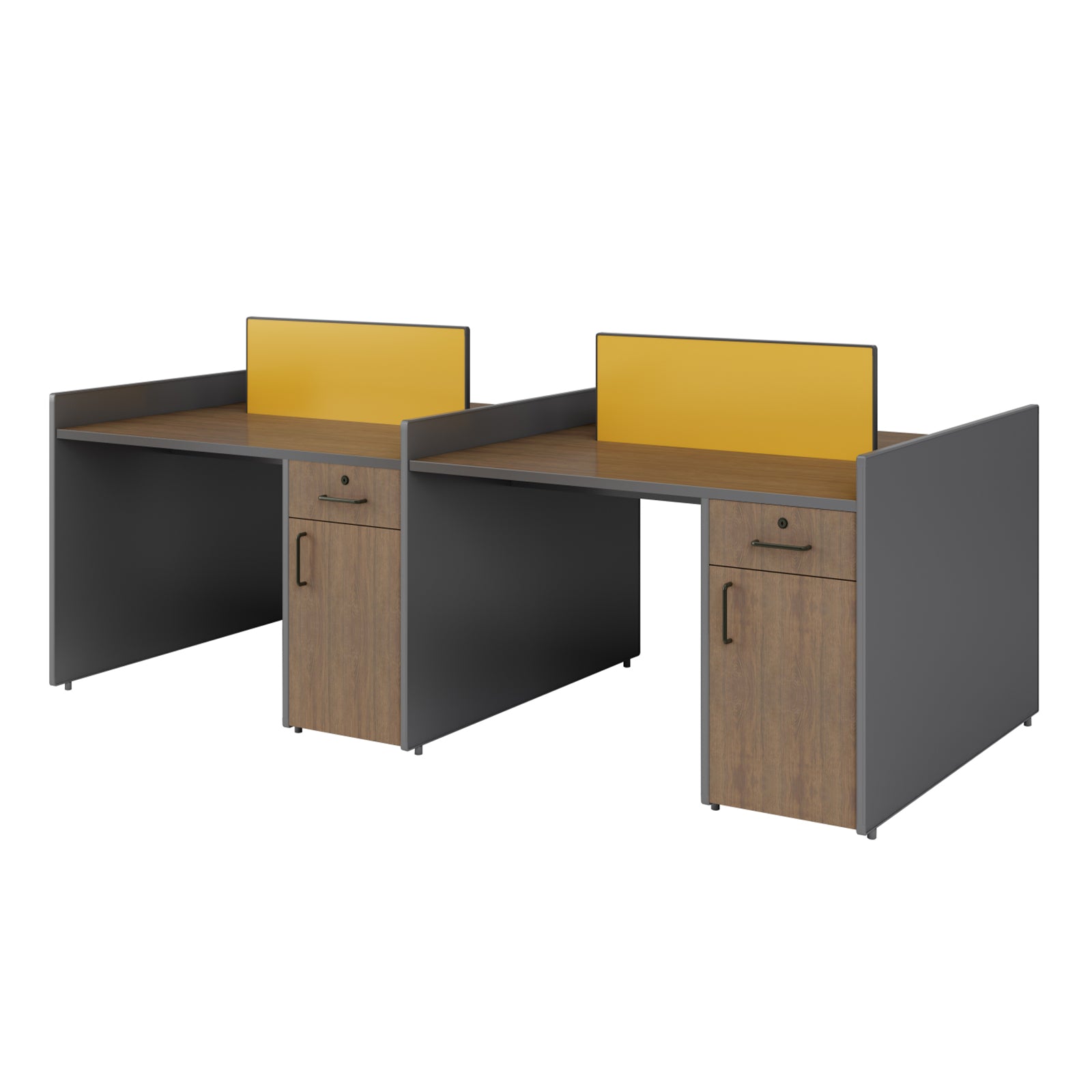 VOFFOV® 4 Person Face to Face Workstation Desk w/ Storage