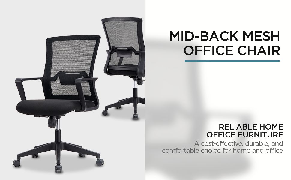 VOFFOV® Sliding Base Black Mesh Task Chair