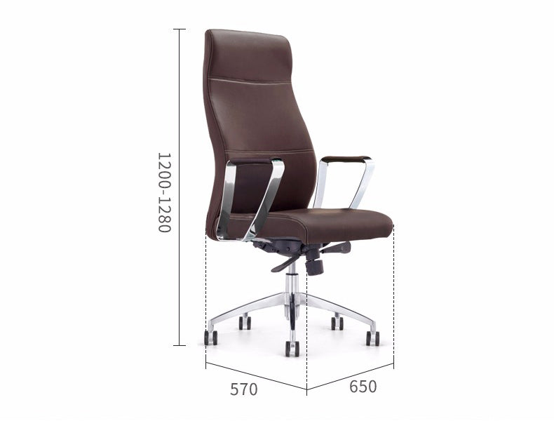 VOFFOV® Big & Tall Simple Modern Office Chair Brown