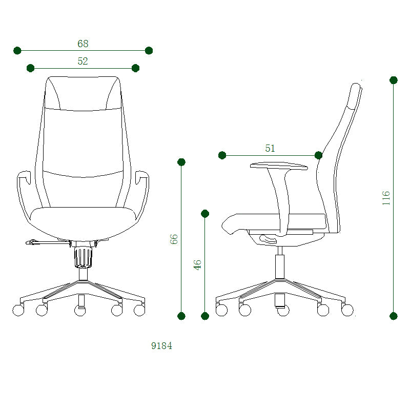 VOFFOV® Big & Tall PU Leather Executive Office Computer Desk Chair Gray