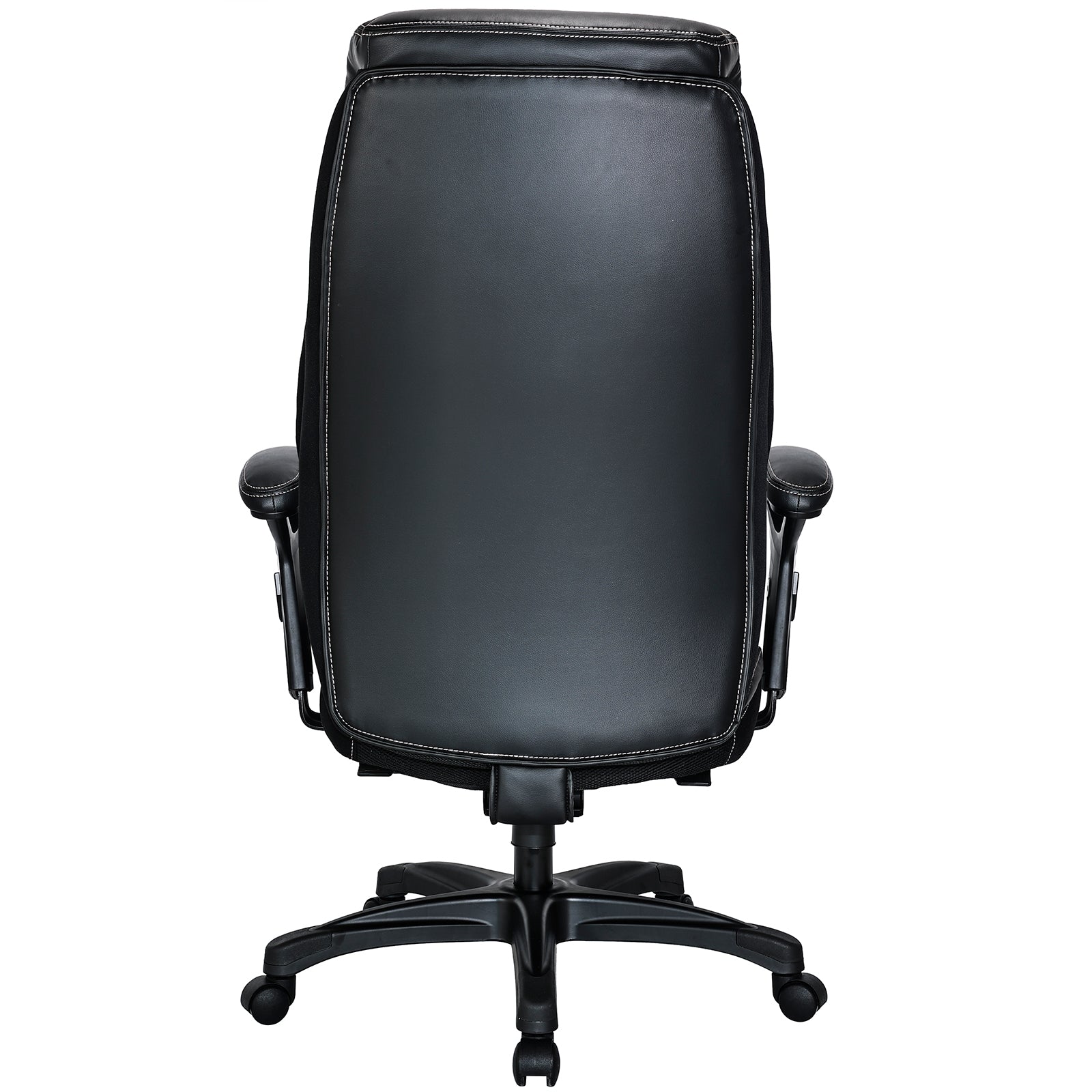VOFFOV® Big & Tall Executive Office Chair High Back All Day Comfort Ergonomic Lumbar Support, Bonded Leather, Black
