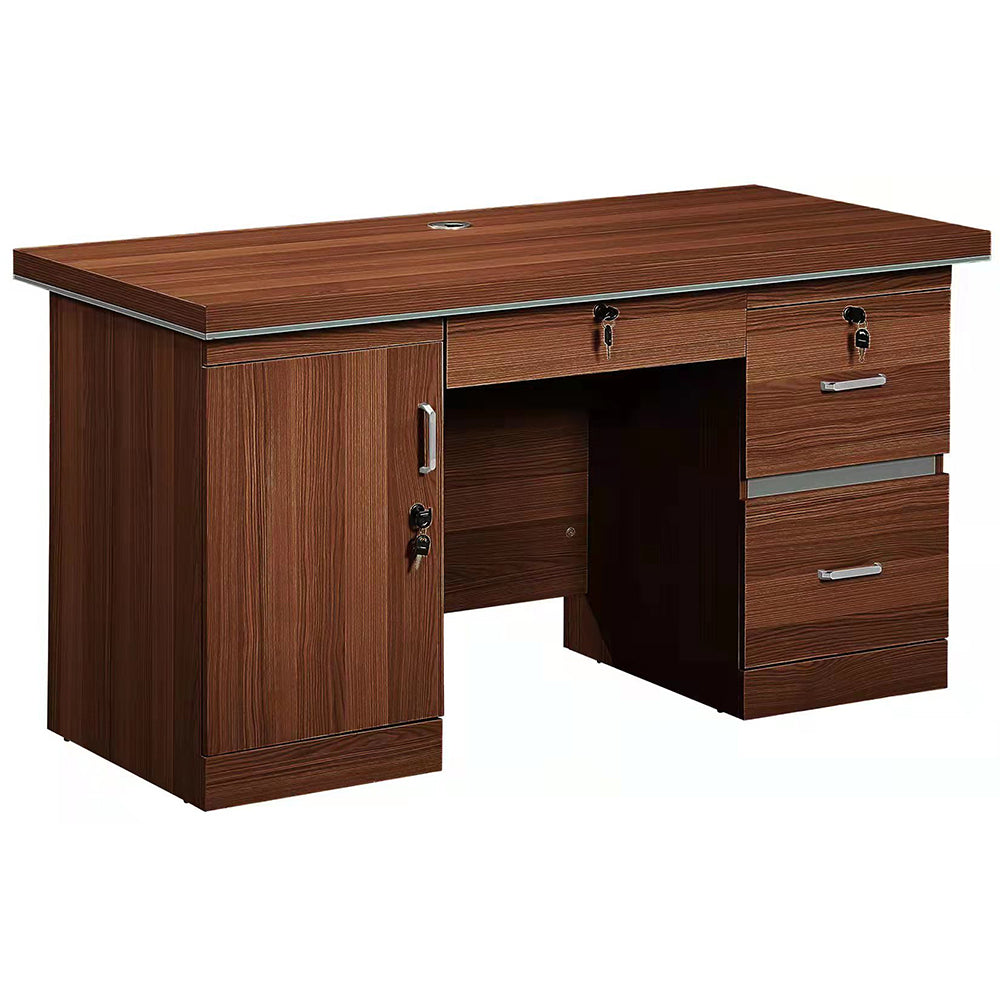 VOFFOV® Computer Desk with Drawers & Cabinet
