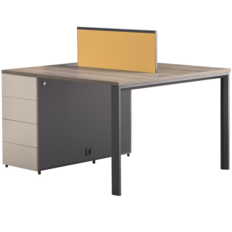 VOFFOV® Two Seater Face to Face Workstation Desk with 4 Attached Drawers