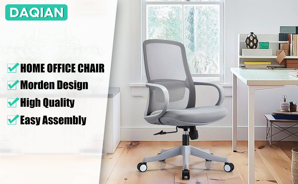 VOFFOV® Ergonomic Office Chair Home Office Desk Chairs with One-piece Armrest