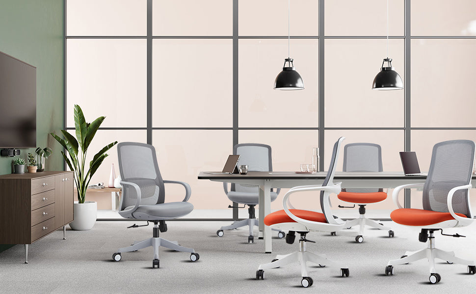 VOFFOV® Ergonomic Office Chair Home Office Desk Chairs with One-piece Armrest