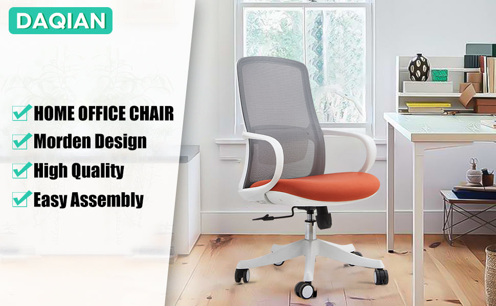 VOFFOV® Computer Chair with One-piece Armrest Breathable Mesh Executive Swivel Chair