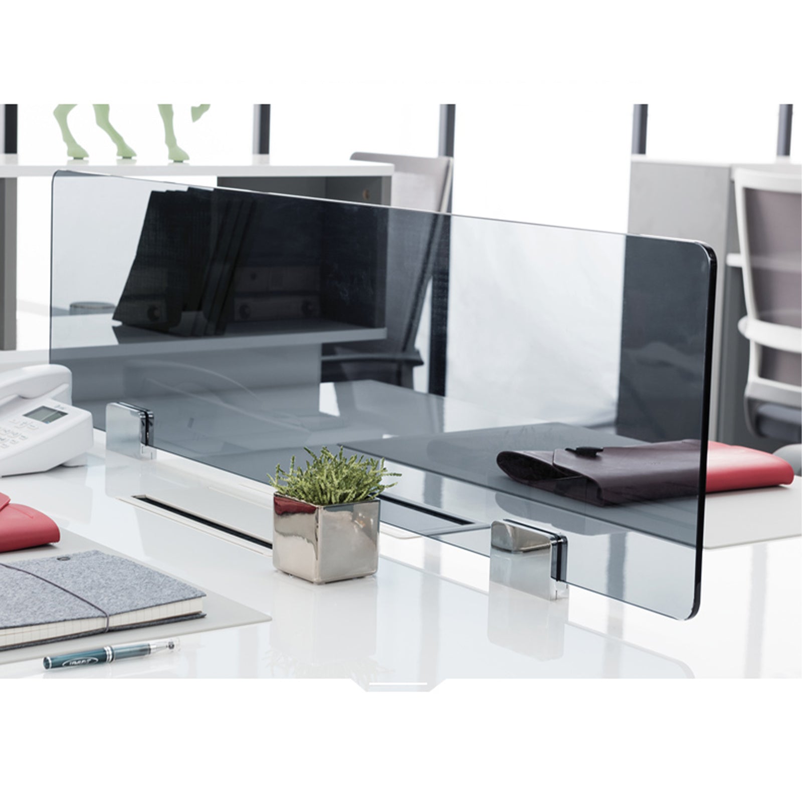 VOFFOV® Elegant 4 Person Face to Face Workstation Desk w/ Drawers