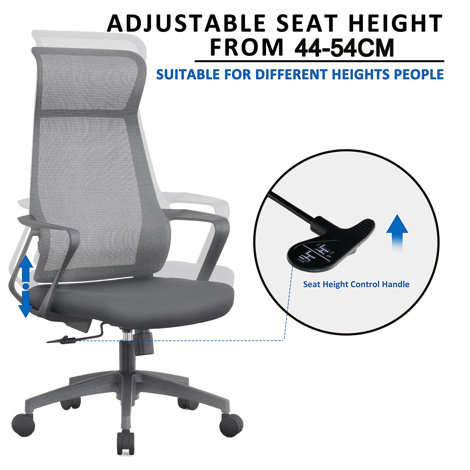 VOFFOV® Ergonomic Office Manager Chair with Headrest
